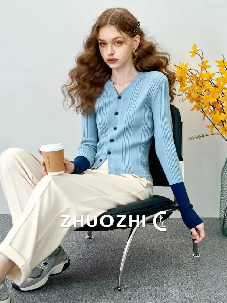 ZhuoZhi Blue Color Blo Knitted Cardigan Slim Fit Women's Sle Soft Texture Long Sve V-Ne Button up Casual Wear
ZhuoZhi Blue Color Blo Knitted Cardigan Slim Fit Women's Sle Soft Texture Long Sve V-Ne Button up Casual Wear