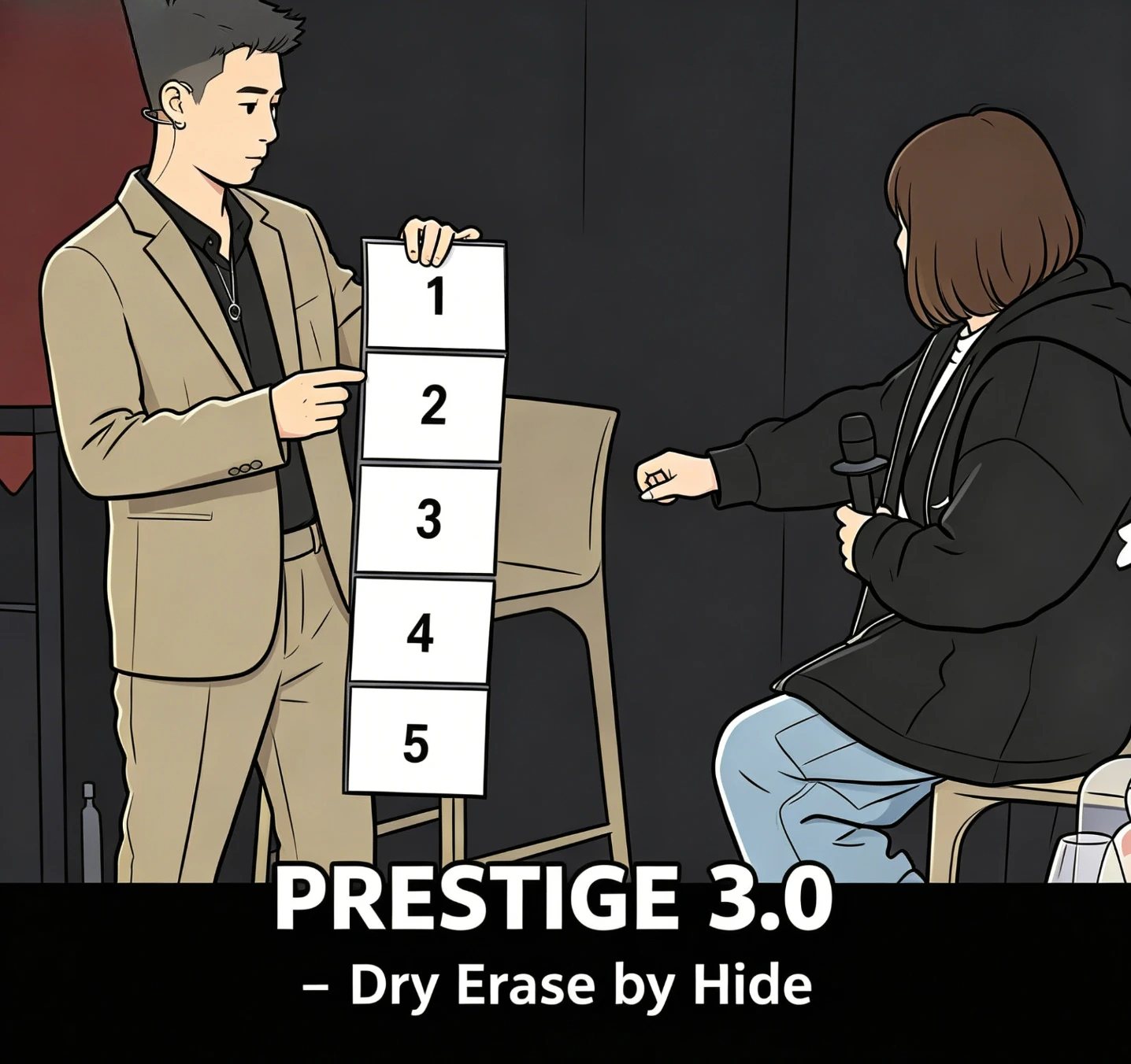 PRESTIGE 3.0 - Dry Erase by Hide Magic Tricks Stage Gimmick Illusions Mentalism Street Comedy Magician Prediction Magic Props
PRESTIGE 3.0 - Dry Erase by Hide Magic Tricks Stage Gimmick Illusions Mentalism Street Comedy Magician Prediction Magic Props