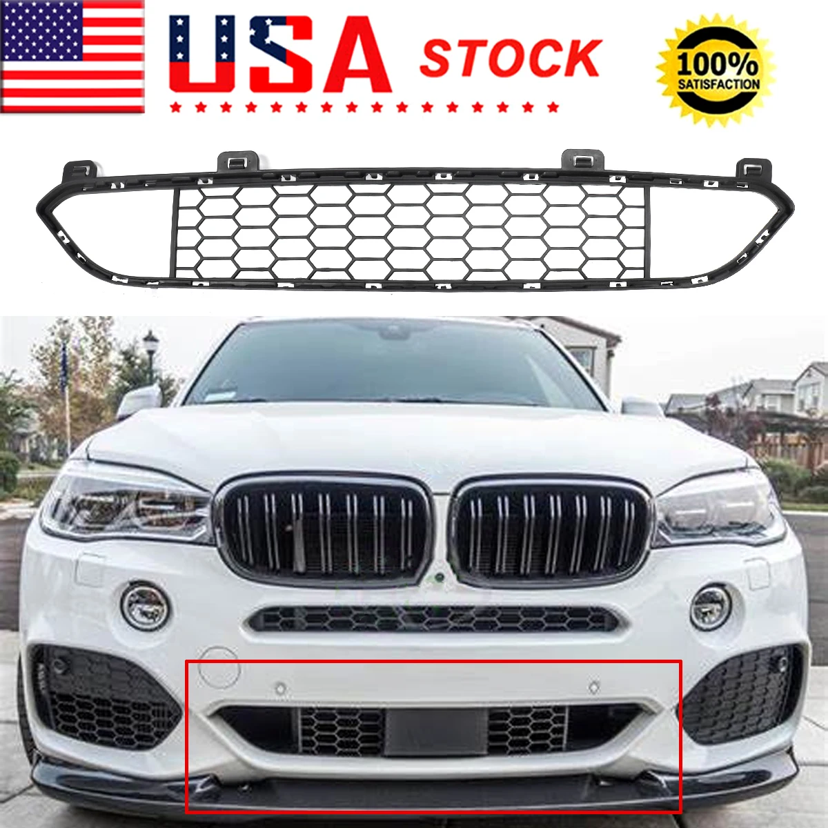 Нижняя решетка переднего бампера в стиле MP сотовой сетки для BMW X5 F15 M Sport 2014-2018 51118054012 
Нижняя решетка переднего бампера в стиле MP сотовой сетки для BMW X5 F15 M Sport 2014-2018 51118054012