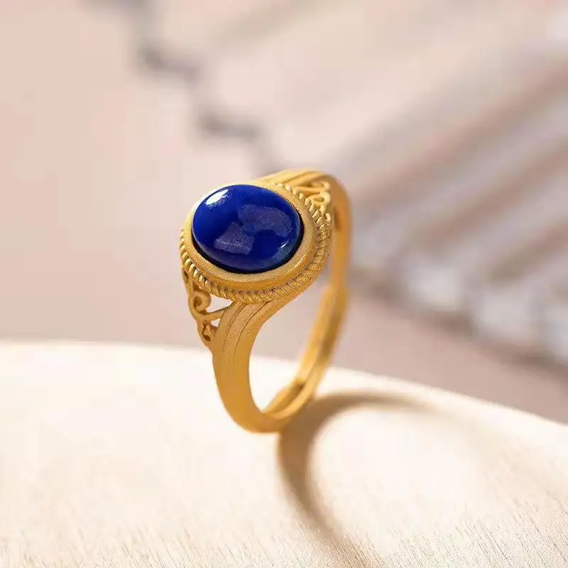 Court Vintage Lapis Lazuli Ring Blue High Gloss Men's Ladies Jewelry Retro Style round Shape Unisex Fashion Accessory
Court Vintage Lapis Lazuli Ring Blue High Gloss Men's Ladies Jewelry Retro Style round Shape Unisex Fashion Accessory