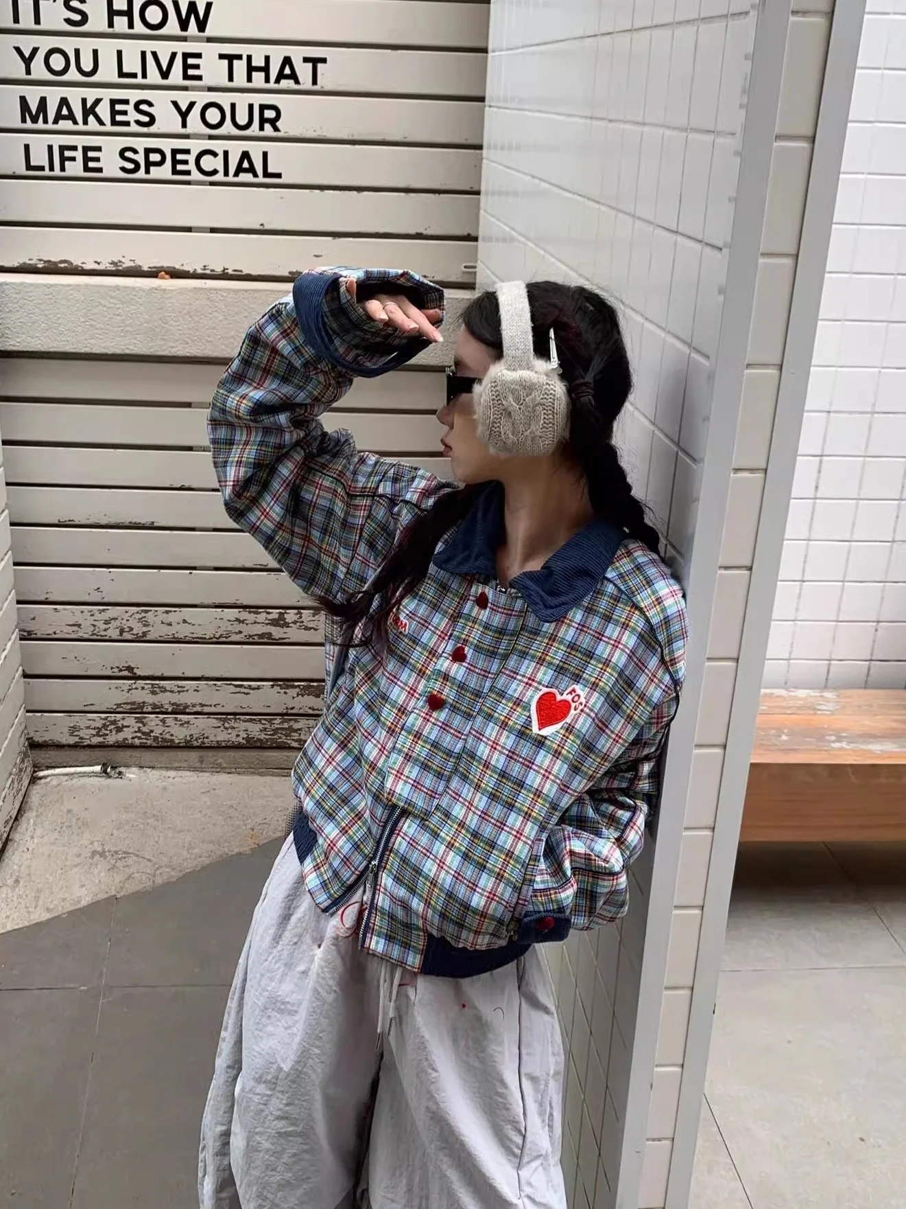 Warm Plaid Cotton ort Jaet Casual Sle Turn-down Collar Thiened Autumn Winter Outerwear Women's Faion Heart Pattern
Warm Plaid Cotton ort Jaet Casual Sle Turn-down Collar Thiened Autumn Winter Outerwear Women's Faion Heart Pattern