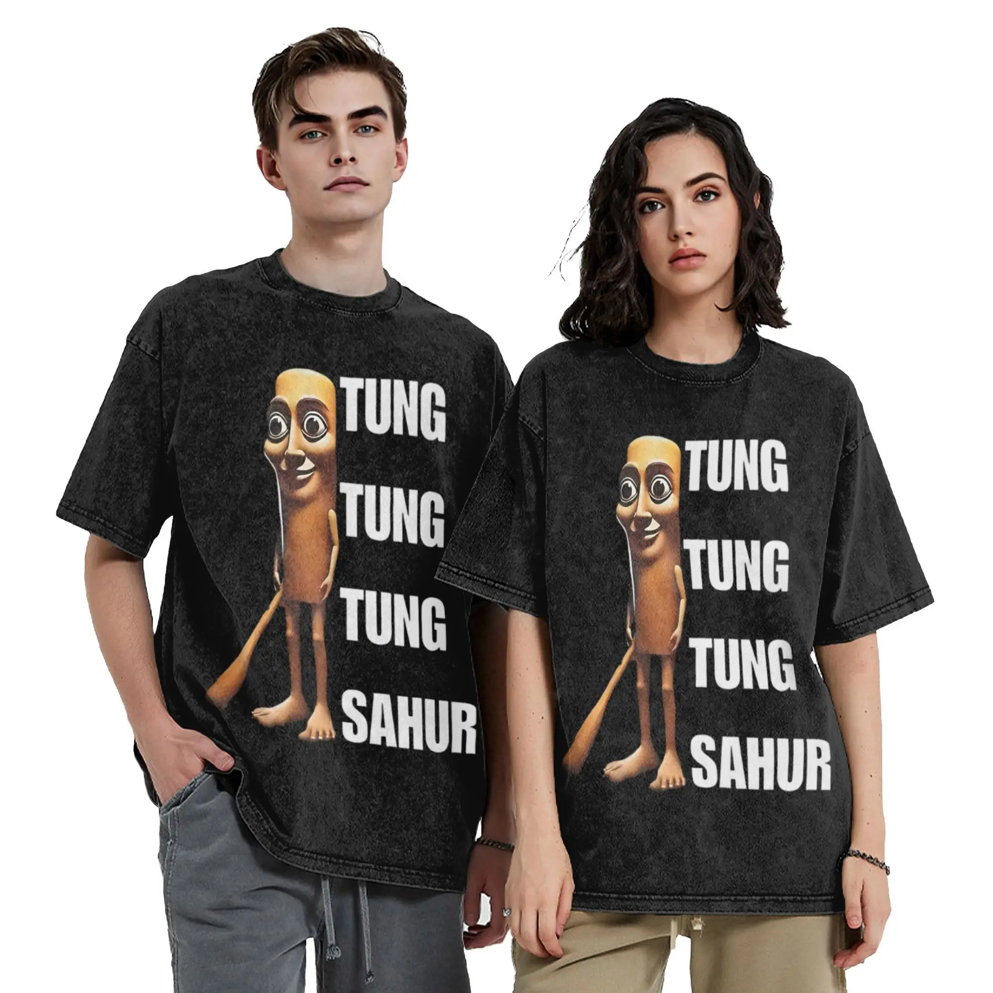 Tung Tung Tung Sahur Vintage Washed T-Shirt Men Women Italian Brainrot Meme Novelty 100% Cotton Tee Shirt Round Neck T Shirts
Tung Tung Tung Sahur Vintage Washed T-Shirt Men Women Italian Brainrot Meme Novelty 100% Cotton Tee Shirt Round Neck T Shirts