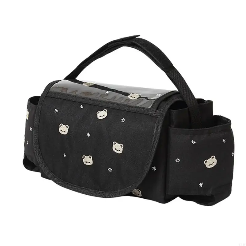 W3JF Large Capacity Baby Stroller Bag Cartoon Bear Embroidery Travel Diaper Case Storage with Handle Strap
W3JF Large Capacity Baby Stroller Bag Cartoon Bear Embroidery Travel Diaper Case Storage with Handle Strap