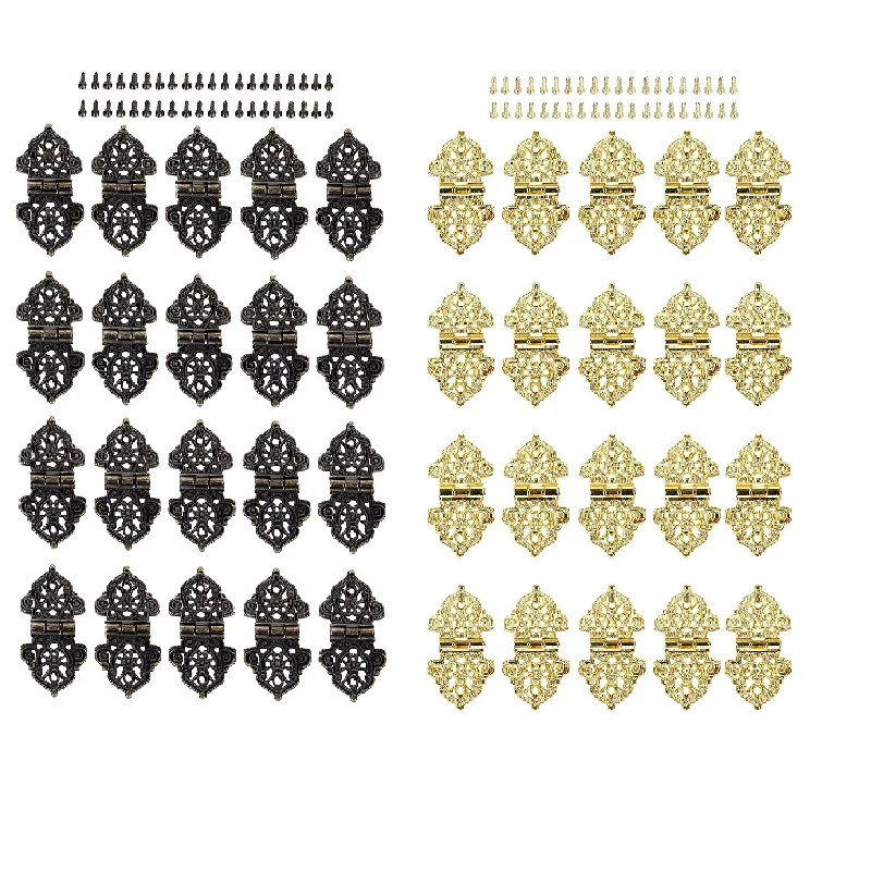 20pcs Decorative Hinges 53*28mm Metal Furniture Hinges Cabinet Door Hinges for Jewelry Wooden Box Furniture Fittings
20pcs Decorative Hinges 53*28mm Metal Furniture Hinges Cabinet Door Hinges for Jewelry Wooden Box Furniture Fittings