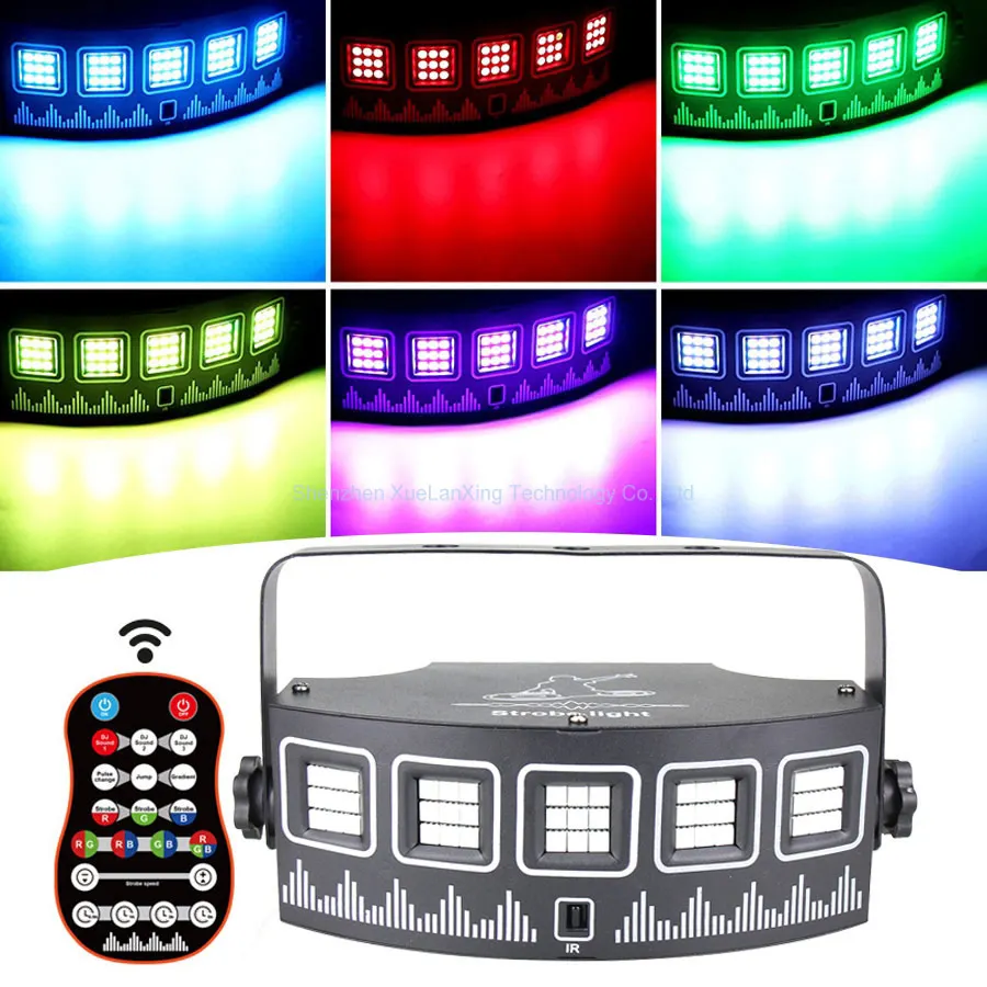 5-светодиодные стробоскопы RGB, полностью красочные танцевальные DMX512, DJ, дискотека, магазин, рождественские украшения, эффект дня рождения, сценическая лампа H1D2
5-светодиодные стробоскопы RGB, полностью красочные танцевальные DMX512, DJ, дискотека, магазин, рождественские украшения, эффект дня рождения, сценическая лампа H1D2