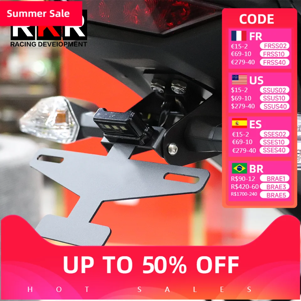 For KAWASAKI Ninja 400 500 Z400 Z500 2019-2024 Motorcycle Foldable License Plate Holder Tail Tidy Fender Eliminator LED Light
For KAWASAKI Ninja 400 500 Z400 Z500 2019-2024 Motorcycle Foldable License Plate Holder Tail Tidy Fender Eliminator LED Light