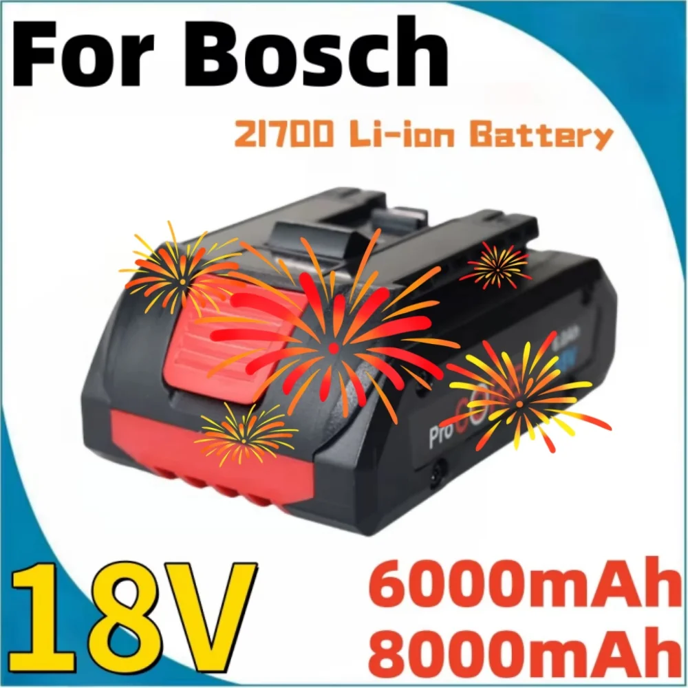 For BOSCH Professional 18V 21700 Li-ion Battery ProCORE 6.0Ah/8.0Ah Replacement for BAT609 BAT618 with BMS - 18V 21700 Battery
For BOSCH Professional 18V 21700 Li-ion Battery ProCORE 6.0Ah/8.0Ah Replacement for BAT609 BAT618 with BMS - 18V 21700 Battery