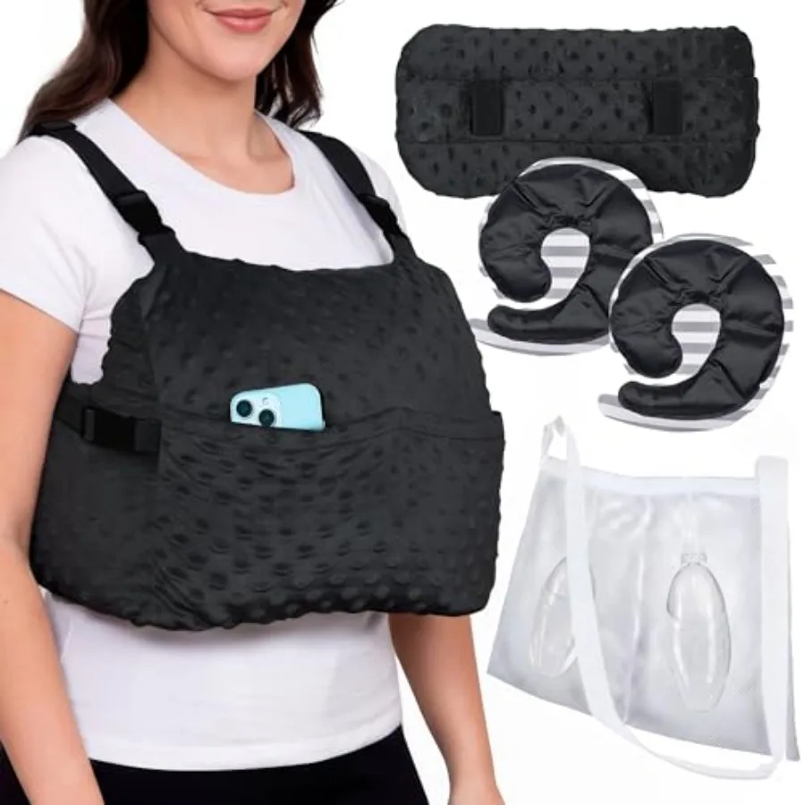 Mastectomy Recovery Pillow with Strap, Swirly Gel Pack, Seat Belt Cover and Shower Lanyard Post-Op Essentials, Breast Augmentat
Mastectomy Recovery Pillow with Strap, Swirly Gel Pack, Seat Belt Cover and Shower Lanyard Post-Op Essentials, Breast Augmentat