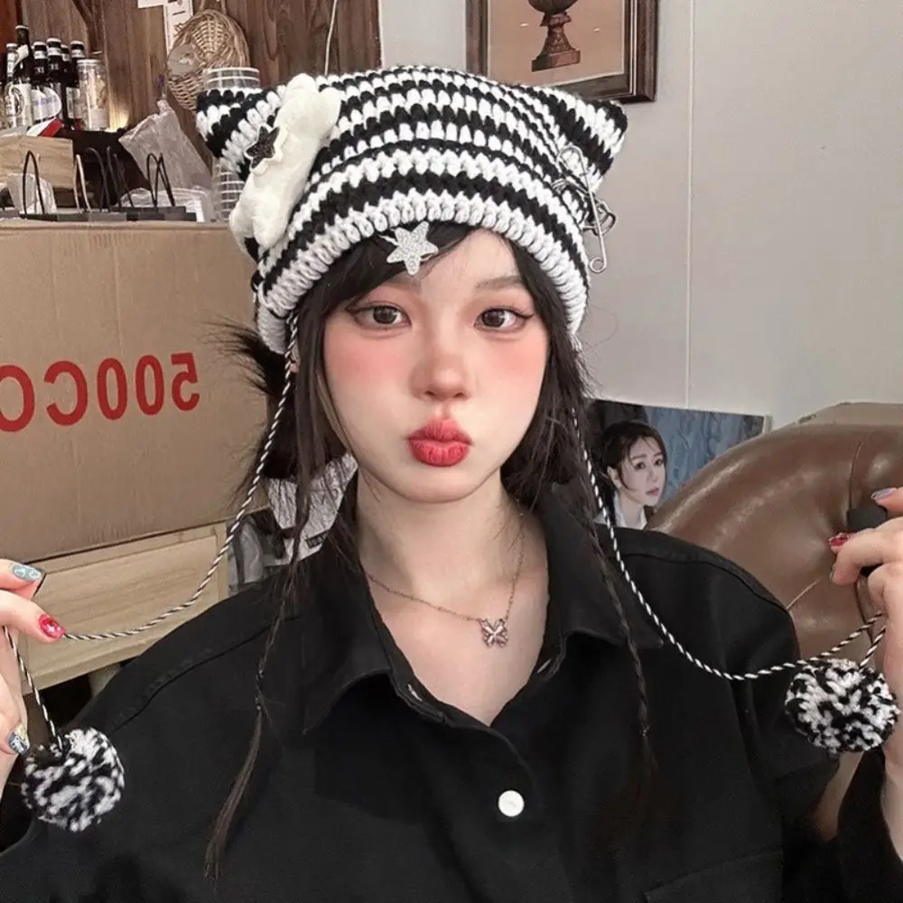 Casual Harajuku Cat's Ears Knitted Hat Y2K Hip-hop Slouchy Knitted Beanies Wool Elastic Warm Cap Autumn
Casual Harajuku Cat's Ears Knitted Hat Y2K Hip-hop Slouchy Knitted Beanies Wool Elastic Warm Cap Autumn
