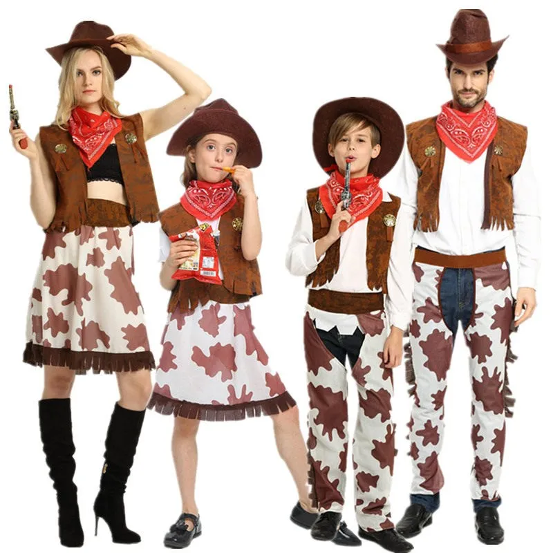Adult And Children Western Cowboy Vest Set Stage Performance Halloween Festival Parent-Child Cowboy Jacket Ensemble
Adult And Children Western Cowboy Vest Set Stage Performance Halloween Festival Parent-Child Cowboy Jacket Ensemble