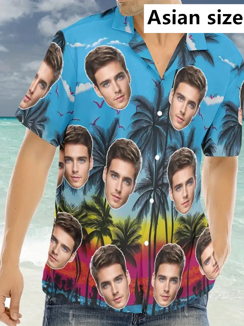 Hawaiian Shirts Custom Unisex 3D Printed Funny Face Personalized Beach Shirts Lapel Short Sleeves Floral Shirt Blouse New Tops
Hawaiian Shirts Custom Unisex 3D Printed Funny Face Personalized Beach Shirts Lapel Short Sleeves Floral Shirt Blouse New Tops
