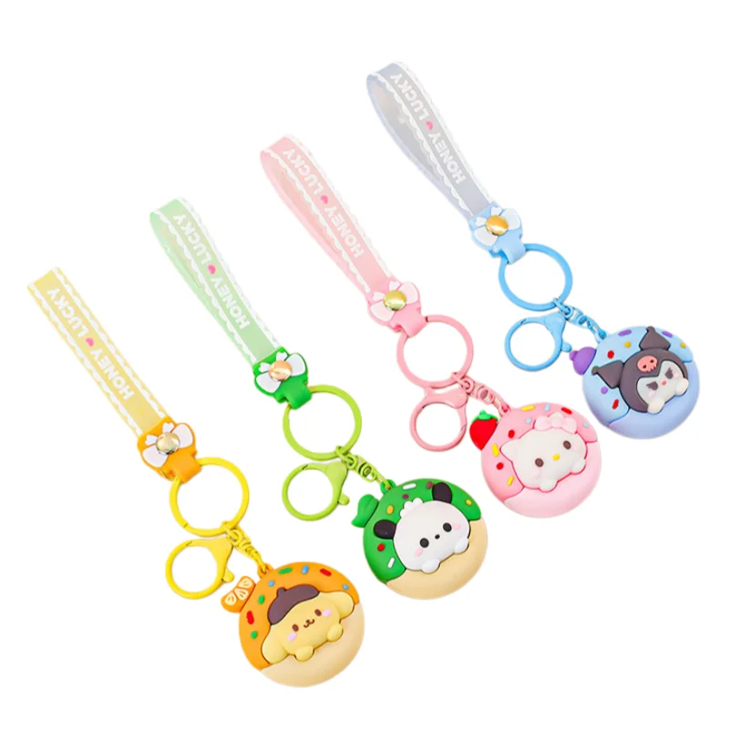 Sanrio Donut Keychain — Hello Kitty, Cute Kitty Cat, Kuromi, Pompompurin, Cinnamoroll 3D Japanese-Style Adorable Keychain, with Silicone Wrist Strap, High-Quality Backpack Charm, Bag Accessory, Perfect Gift for Sanrio Fans, Children, and Girls
Sanrio Donut Keychain — Hello Kitty, Cute Kitty Cat, Kuromi, Pompompurin, Cinnamoroll 3D Japanese-Style Adorable Keychain, with Silicone Wrist Strap, High-Quality Backpack Charm, Bag Accessory, Perfect Gift for Sanrio Fans, Children, and Girls