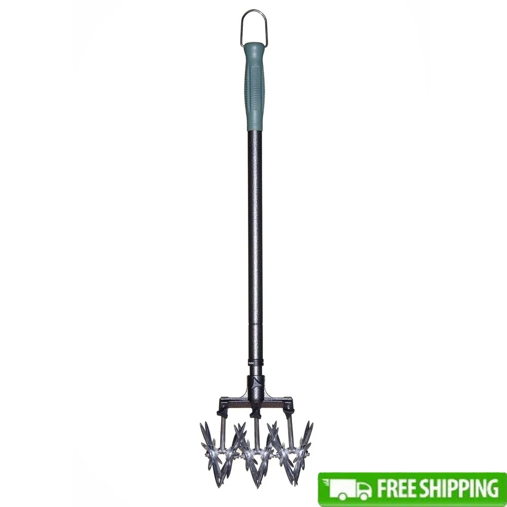 Adjustable Steel Handheld Tiller Cultivator Small Gardens Ergonomic Design Removable Teeth Telescoping Handle Easy Soil Turnover
Adjustable Steel Handheld Tiller Cultivator Small Gardens Ergonomic Design Removable Teeth Telescoping Handle Easy Soil Turnover