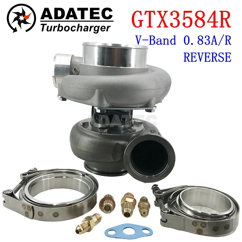 GTX3584R Dual V-Band 0.83A/R Turbocharger REVERSE GEN 2 550-1000HP 2.0L-5.5L GTX-Series Point Milled Ceramic Dual Ball Bearing
GTX3584R Dual V-Band 0.83A/R Turbocharger REVERSE GEN 2 550-1000HP 2.0L-5.5L GTX-Series Point Milled Ceramic Dual Ball Bearing