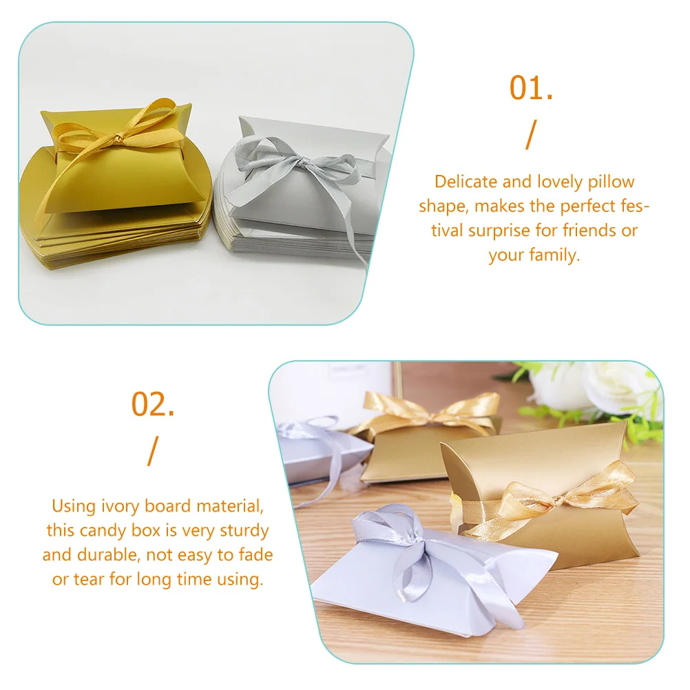 50 Pcs Ivory Board C y Boxes Sturdy Durable Pillow Shaped Small Gift Containers Favor Party Wedding Celebrations
50 Pcs Ivory Board C y Boxes Sturdy Durable Pillow Shaped Small Gift Containers Favor Party Wedding Celebrations