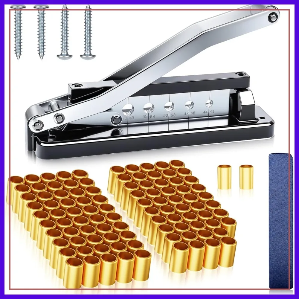 Heavy Duty Bench Hose Crimper Kit with Ferrules for 1/4", 5/16", 3/8" PVC, Rubber & Air Hoses
Heavy Duty Bench Hose Crimper Kit with Ferrules for 1/4", 5/16", 3/8" PVC, Rubber & Air Hoses