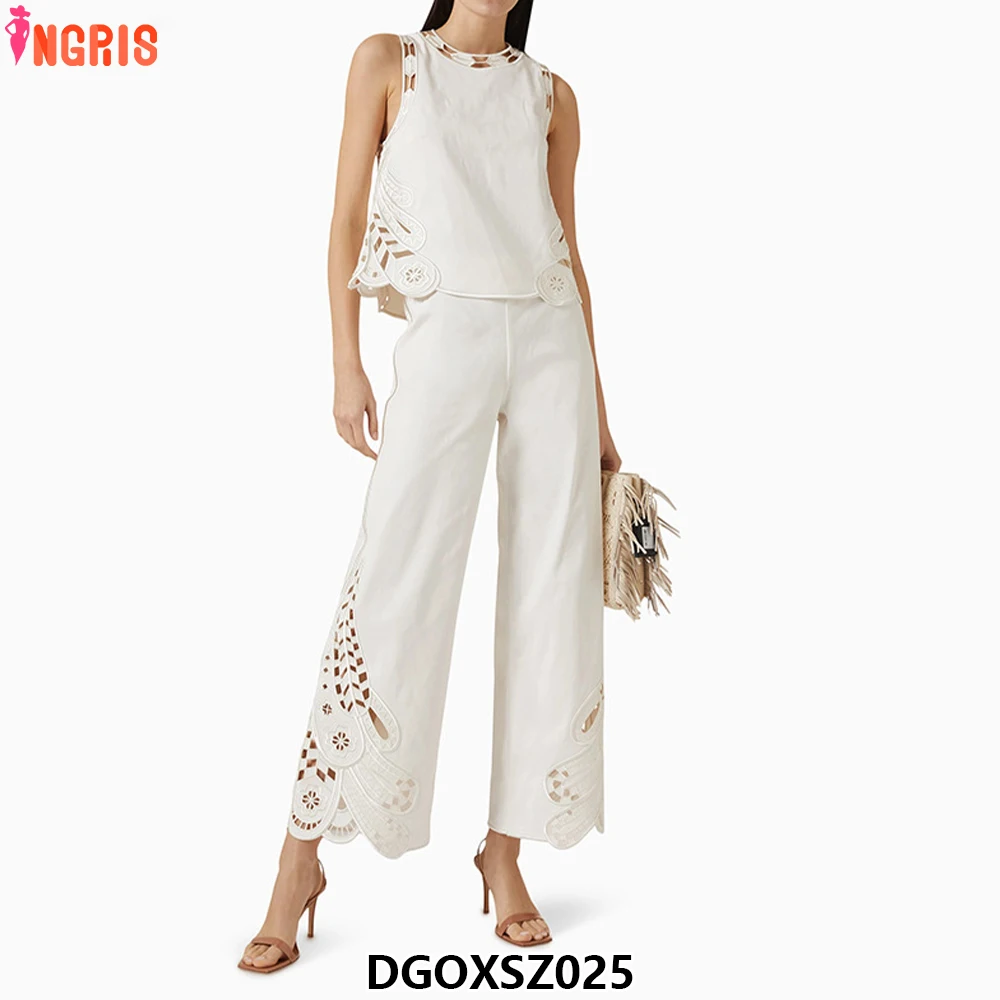Style luxury high waist casual pants laser embroidery hollow lace early autumn straight design back suit-DGOXSZ025
Style luxury high waist casual pants laser embroidery hollow lace early autumn straight design back suit-DGOXSZ025