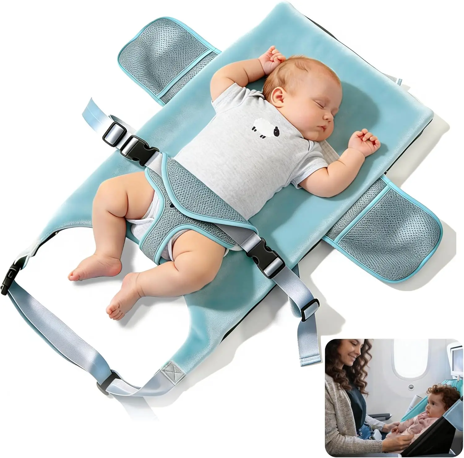 Portable Toddler Airplane Bed for 1-12 Months, Baby Travel Essentials for Flying, Lightweight & Easy Install
Portable Toddler Airplane Bed for 1-12 Months, Baby Travel Essentials for Flying, Lightweight & Easy Install
