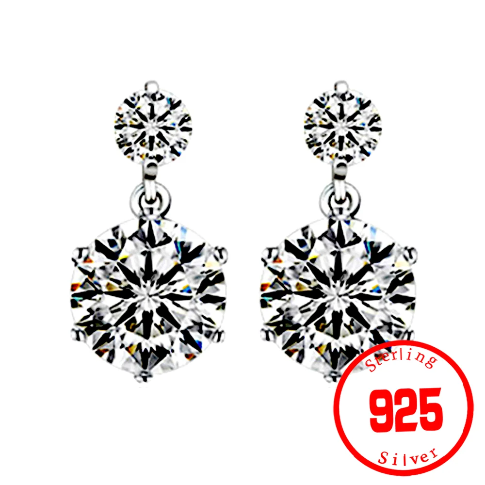 Classic Wedding Engagement Woman Earrings 925 Sterling Silver AA+++ Clear CZ Crystal Cubic Zirconia Fashion Jewelry
Classic Wedding Engagement Woman Earrings 925 Sterling Silver AA+++ Clear CZ Crystal Cubic Zirconia Fashion Jewelry