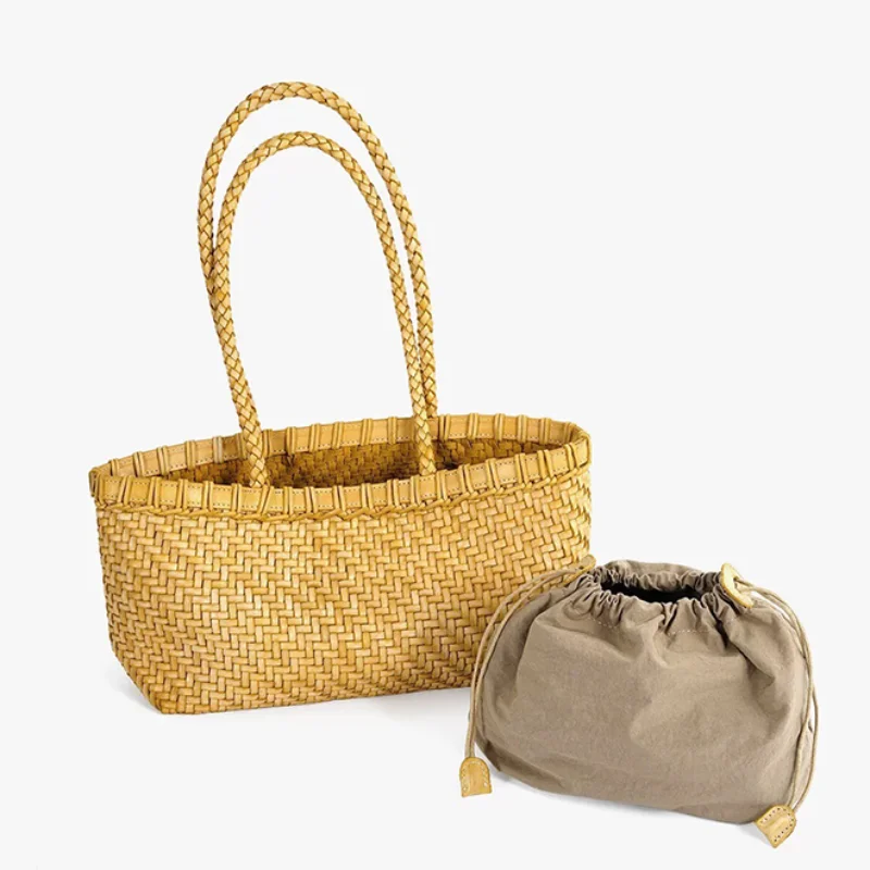 Lightweight Korean Woven Tote Bag, Minimalist PU Shoulder Handbag With Mini Inner Pouch, Women Vacation Underarm Basket Purse
Lightweight Korean Woven Tote Bag, Minimalist PU Shoulder Handbag With Mini Inner Pouch, Women Vacation Underarm Basket Purse