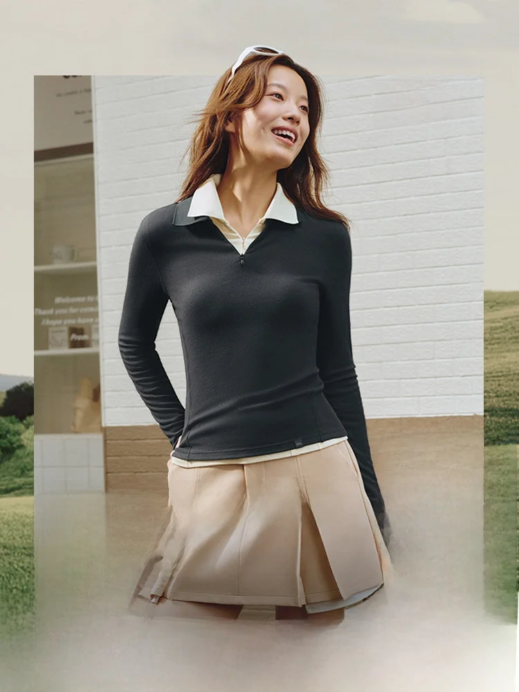 High Elasticity Long Sleeve Neck Base Shirt Women's Slim Fit Breathable Warm Top T-Shirt Seamless Underwear Banxia
High Elasticity Long Sleeve Neck Base Shirt Women's Slim Fit Breathable Warm Top T-Shirt Seamless Underwear Banxia