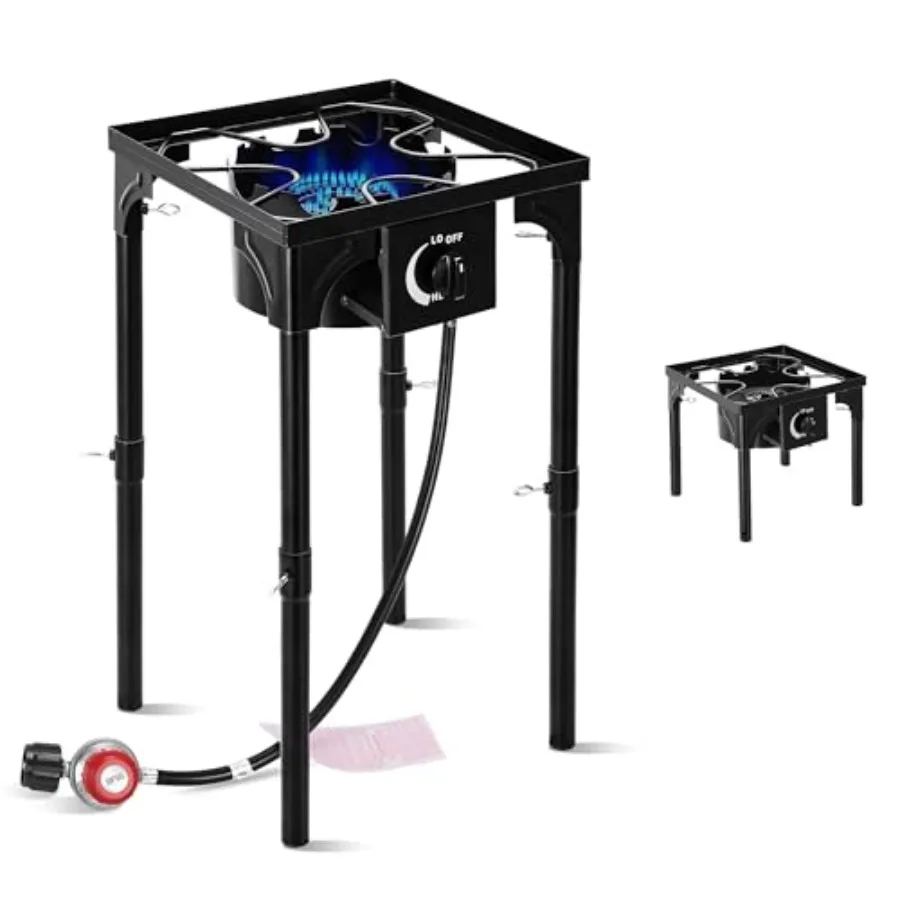 Outdoor Camping Stove 130000 BTU High Pressure Single Burner Propane Gas Cooker with Detachable Legs 30 PSI Regulator
Outdoor Camping Stove 130000 BTU High Pressure Single Burner Propane Gas Cooker with Detachable Legs 30 PSI Regulator
