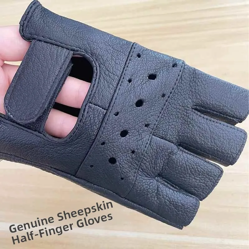 Men's Leather Half Finger Gloves Breathable Motorcycle Riding Outdoor Cycling Warmth Fingerless Gloves Autumn Winter
Men's Leather Half Finger Gloves Breathable Motorcycle Riding Outdoor Cycling Warmth Fingerless Gloves Autumn Winter