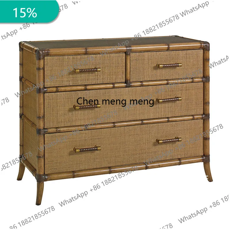 B182 American rattan bamboo bed and breakfast tropical American solid wood chest South East Asia old carved storage cabinet
B182 American rattan bamboo bed and breakfast tropical American solid wood chest South East Asia old carved storage cabinet