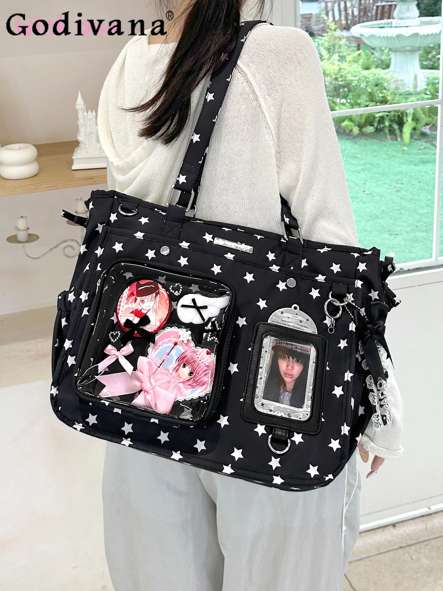 2D Japanese Original Lolita Polka Dot Pain Bag 10cm Cute Doll Bag Daily Star Chasing Large Capacity Shoulder Bag for Women
2D Japanese Original Lolita Polka Dot Pain Bag 10cm Cute Doll Bag Daily Star Chasing Large Capacity Shoulder Bag for Women