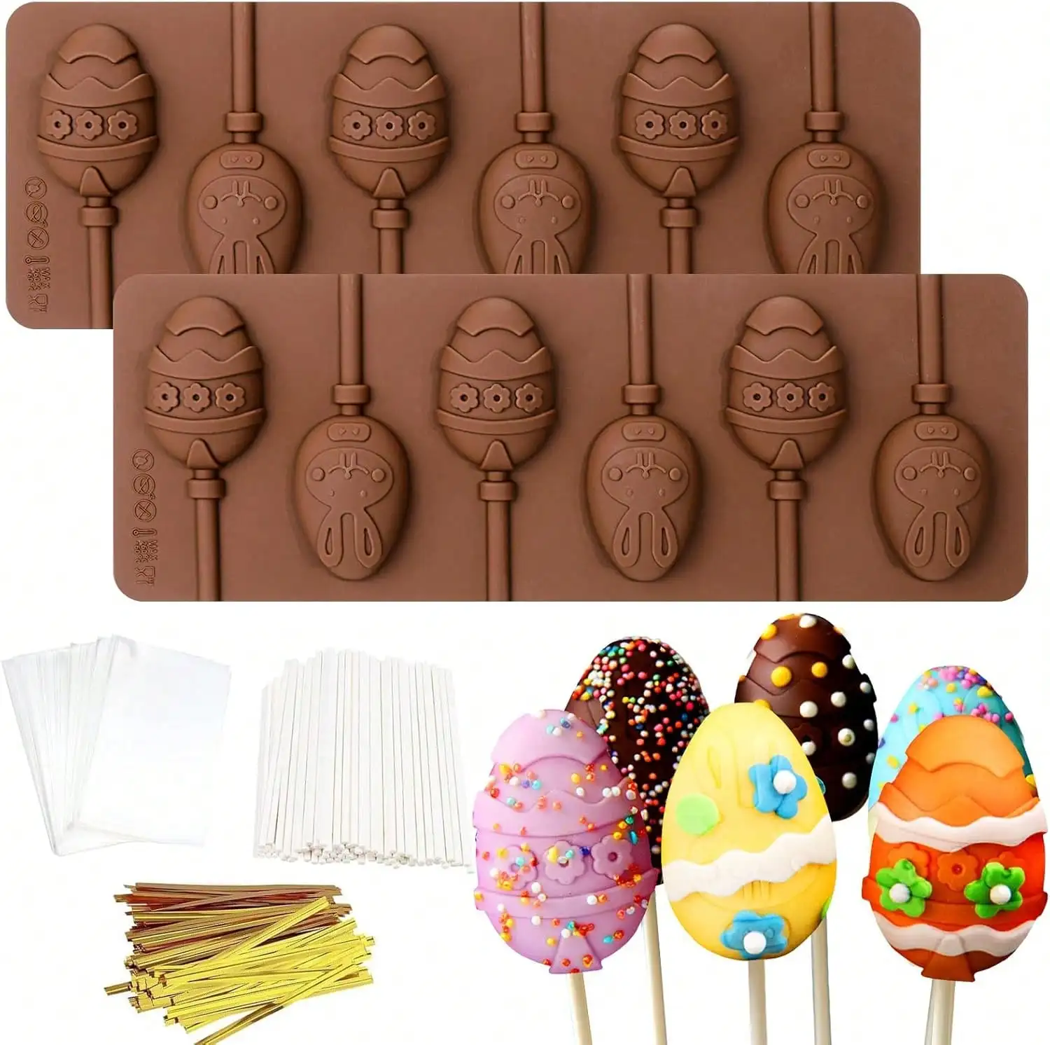 2 Pack Fruit Party Silicone Cakesicle Molds Kit with 100 Sticks & Storage Bags, Easy Release Reusable Cake Pop Mold for Lollipop Ice Cream DIY Desserts, Dishwasher Safe
2 Pack Fruit Party Silicone Cakesicle Molds Kit with 100 Sticks & Storage Bags, Easy Release Reusable Cake Pop Mold for Lollipop Ice Cream DIY Desserts, Dishwasher Safe