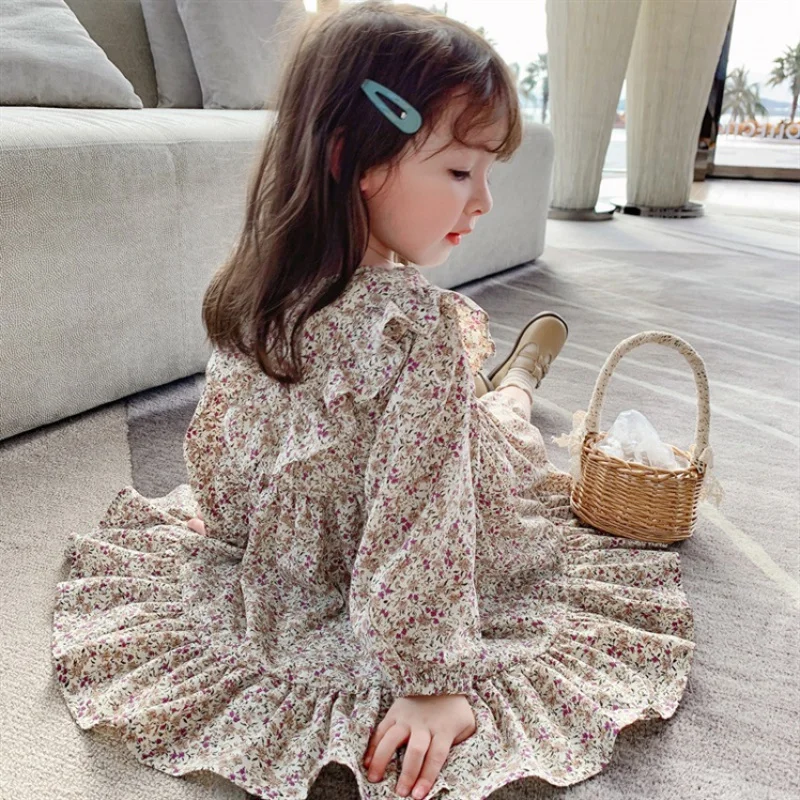 2025Girls' Spring and Autumn New Floral Long Sleeve Dress Baby Stylish Spring Princess Dress
2025Girls' Spring and Autumn New Floral Long Sleeve Dress Baby Stylish Spring Princess Dress