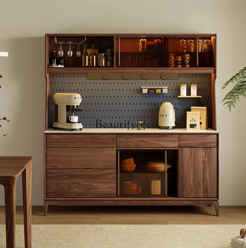 Black walnut medieval dining side cabinet solid wood storage multi-functional wine cabinet
Black walnut medieval dining side cabinet solid wood storage multi-functional wine cabinet