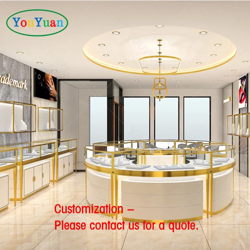 custom.Fashion Design Oval Round Jewelry Showcase Kiosk Shopping Mall Jewellery Kiosk White Glossy Moveable Watch Counter
custom.Fashion Design Oval Round Jewelry Showcase Kiosk Shopping Mall Jewellery Kiosk White Glossy Moveable Watch Counter
