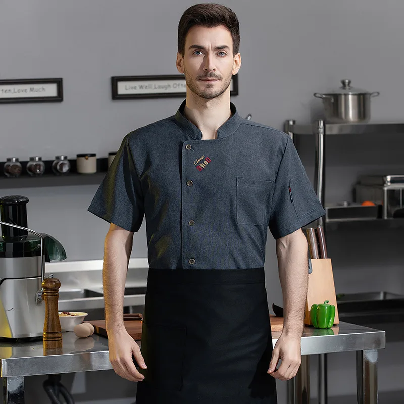 Western Restaurant Steak BBQ Shop Work Uniform Short Sleeve Summer Outfit Hot Pot Restaurant Hotel Canteen Kitchen Chef Uniform
Western Restaurant Steak BBQ Shop Work Uniform Short Sleeve Summer Outfit Hot Pot Restaurant Hotel Canteen Kitchen Chef Uniform
