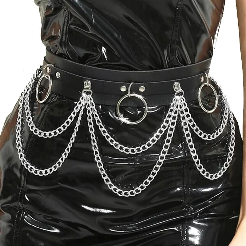 Punk Faux Leather Belt Metal Chain Ring Waist Belt For Women Gothic Adjustable Wide Waistband Female Jeans Dress Accessories
Punk Faux Leather Belt Metal Chain Ring Waist Belt For Women Gothic Adjustable Wide Waistband Female Jeans Dress Accessories