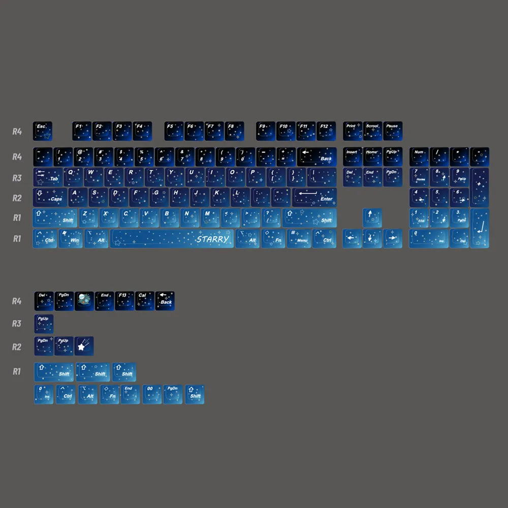 Starry Keycap Double Shot+DYE Sublimation Technology RGB Backlight Similar Cherry Profile For Mx Switches Mechanical Keyboard
Starry Keycap Double Shot+DYE Sublimation Technology RGB Backlight Similar Cherry Profile For Mx Switches Mechanical Keyboard