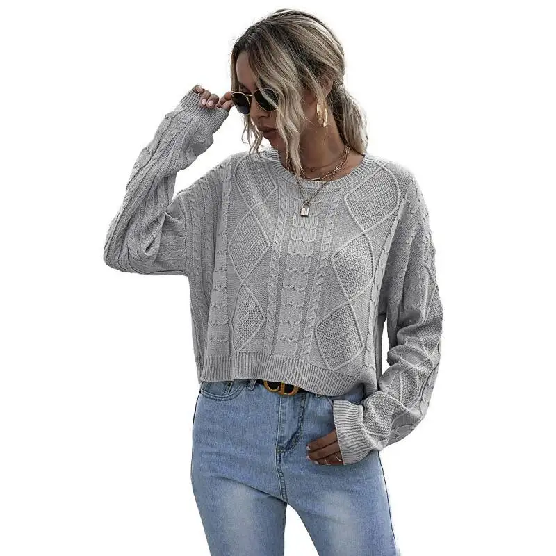 Loose Long Sleeve Twist Pure Color Sweater Women's Casual Style Comfortable Fit Knitted Top Spring Summer Autumn Fashion
Loose Long Sleeve Twist Pure Color Sweater Women's Casual Style Comfortable Fit Knitted Top Spring Summer Autumn Fashion