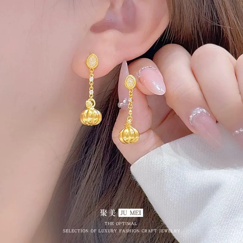 Gold Shop Same Style 9999 24K Real Gold Women's Gold Earstuds with Dot Diamond Inlaid Moissanite Exquisite Gift Beautiful Jewelr
Gold Shop Same Style 9999 24K Real Gold Women's Gold Earstuds with Dot Diamond Inlaid Moissanite Exquisite Gift Beautiful Jewelr