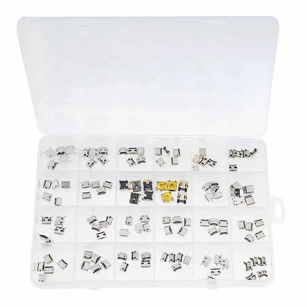 120pcs Micro USB Connector Kit, Assorted Female Sockets for Phone Charging Ports & DIY Projects
120pcs Micro USB Connector Kit, Assorted Female Sockets for Phone Charging Ports & DIY Projects