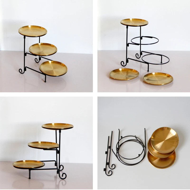 Gold Three-layer Fruit Plate Cake Stand Light Luxury Stainless Steel Iron Detachable Folding Dessert Plate Wedding Supplies
Gold Three-layer Fruit Plate Cake Stand Light Luxury Stainless Steel Iron Detachable Folding Dessert Plate Wedding Supplies