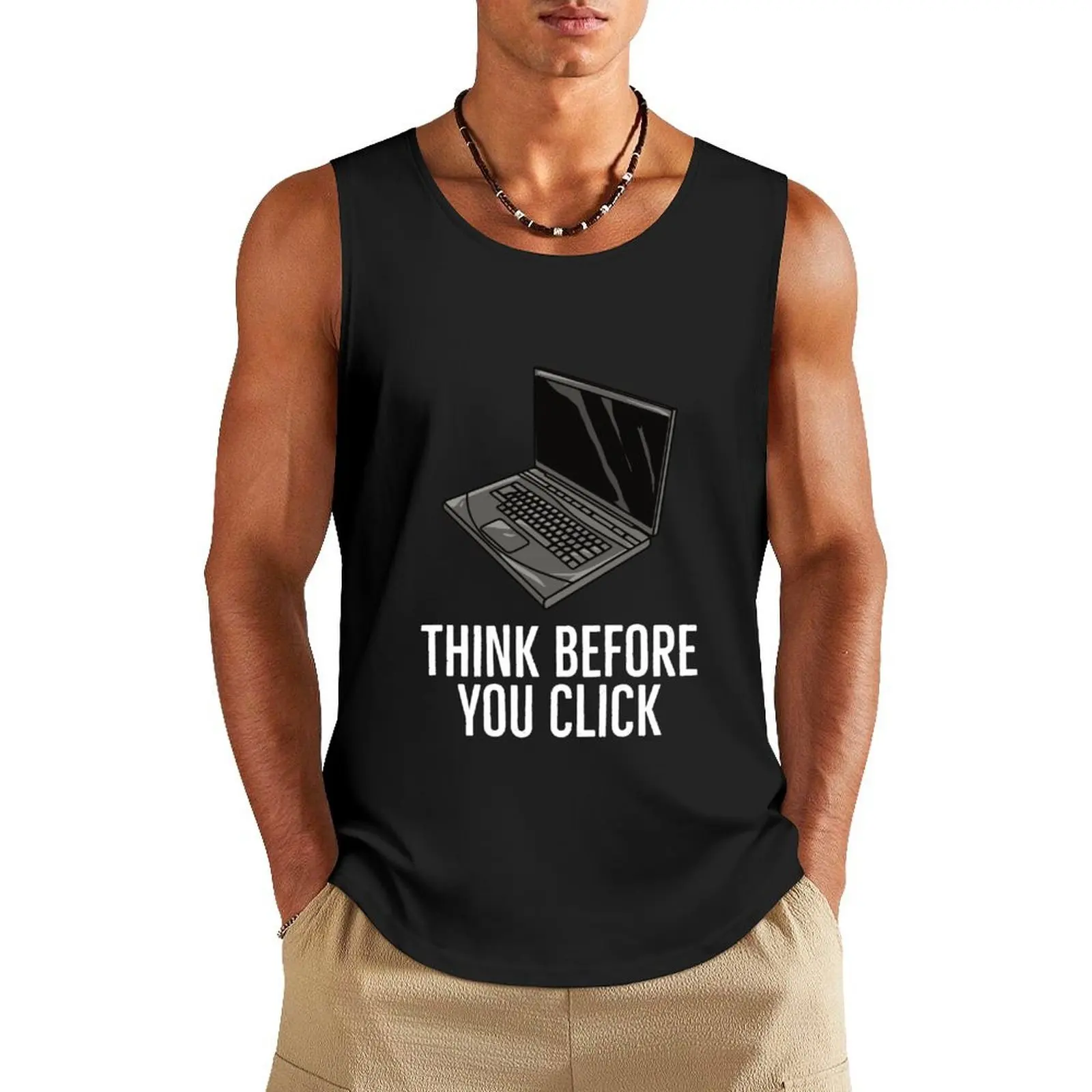 Cybersecurity Awareness: Think Before You Click Tank Top Vest for boy men clothes sleeveless gym shirt man fitness
Cybersecurity Awareness: Think Before You Click Tank Top Vest for boy men clothes sleeveless gym shirt man fitness