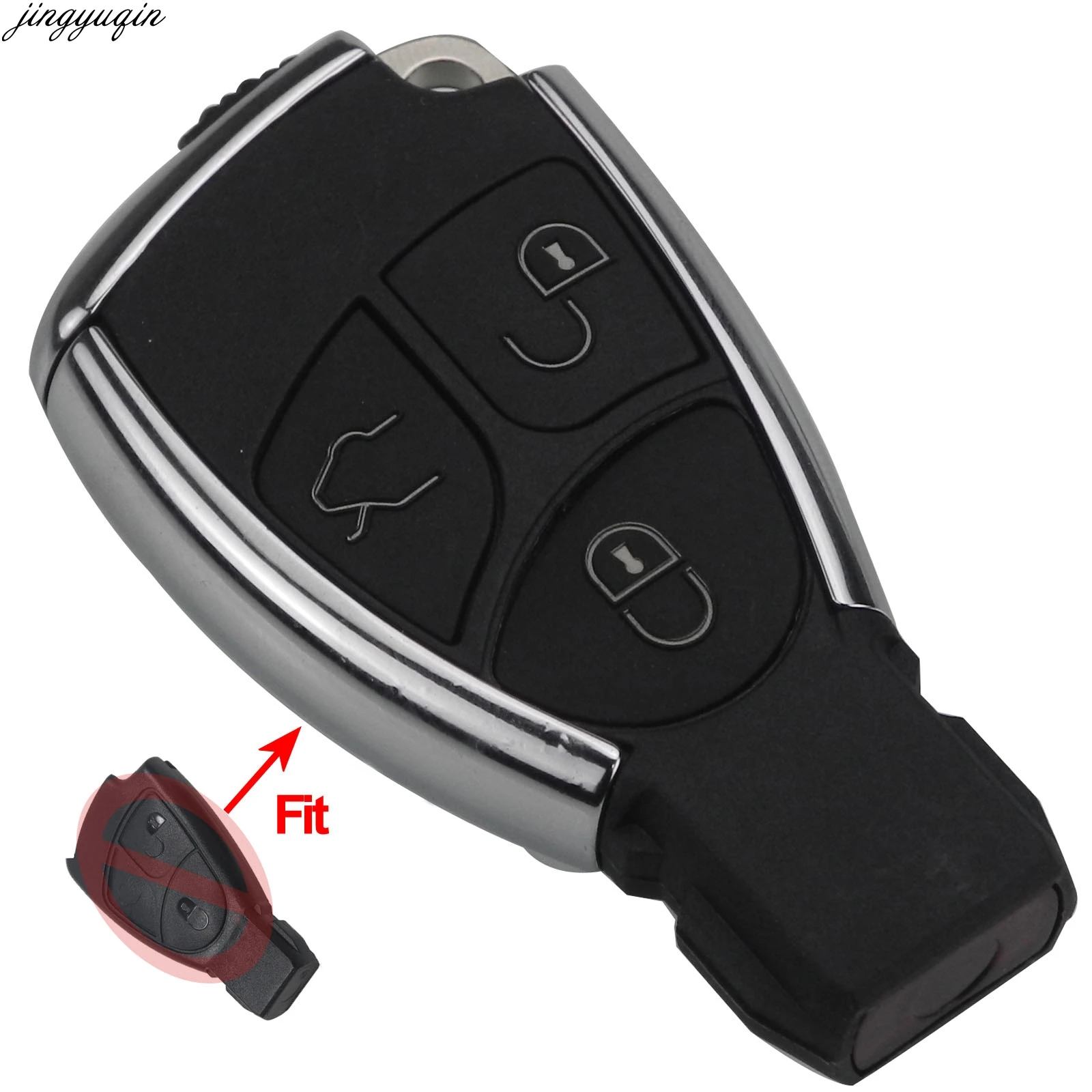 Jingyuqin Smart Car Key Shell For Mercedes For Benz B C E ML S CLK SLK CL GL Chrome Battery Holder Auto Remote Key Fob 3 Buttons
Jingyuqin Smart Car Key Shell For Mercedes For Benz B C E ML S CLK SLK CL GL Chrome Battery Holder Auto Remote Key Fob 3 Buttons