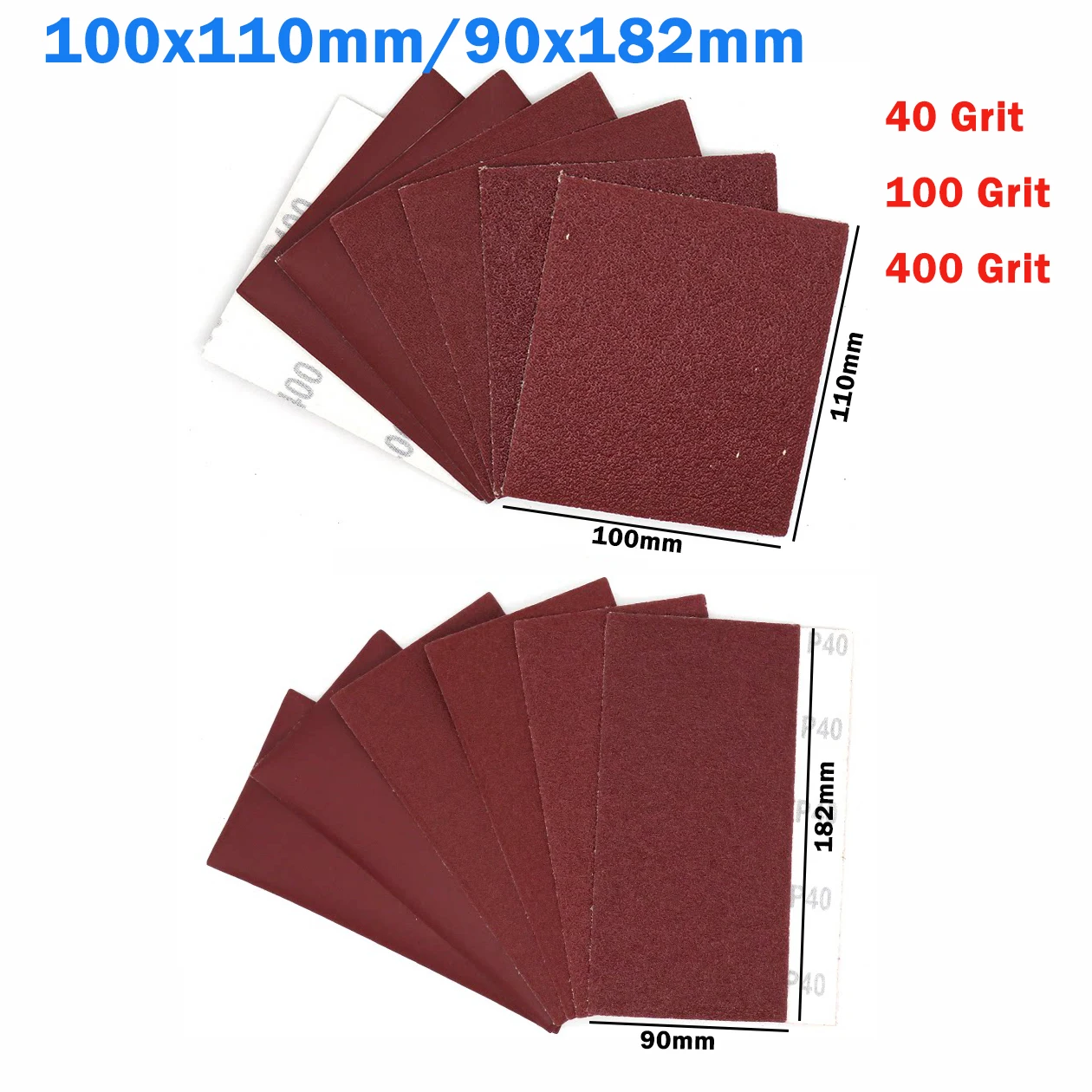 100x110mm/90x182mm Square Sandpaper Flocking Sand Paper 40/100/400Grit Abrasive Sanding Paper Abrasive Polishing Tools
100x110mm/90x182mm Square Sandpaper Flocking Sand Paper 40/100/400Grit Abrasive Sanding Paper Abrasive Polishing Tools