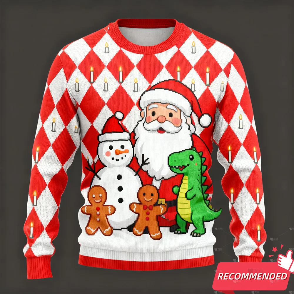 Cute Santa Dinosaur 3D Print Ugly Christmas Sweater For Men Women Clothes Funny Snowman Graphic Sweatshirts Casual Crewneck Tops
Cute Santa Dinosaur 3D Print Ugly Christmas Sweater For Men Women Clothes Funny Snowman Graphic Sweatshirts Casual Crewneck Tops