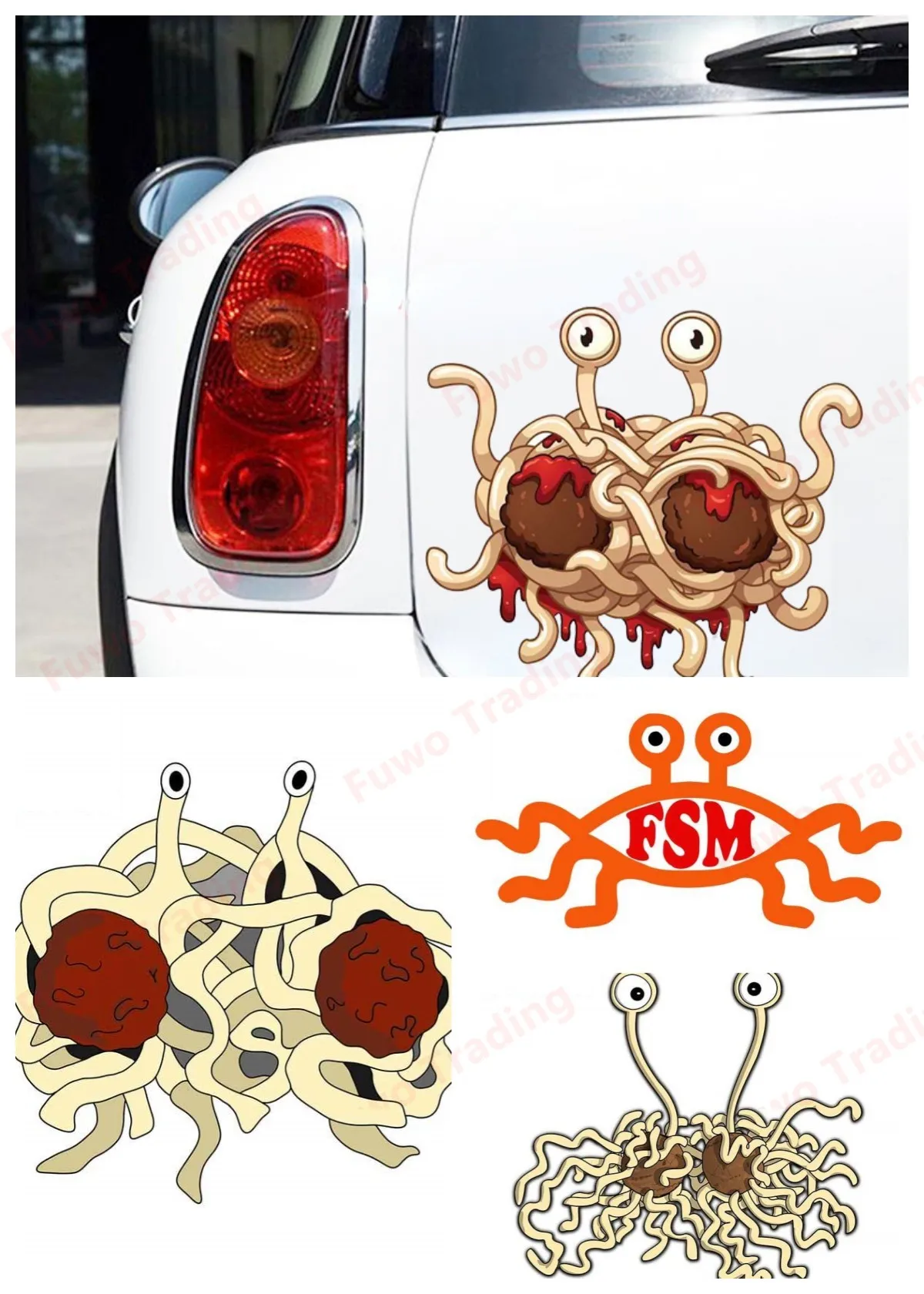 Hot selling Monster Pastafarian Truck Decal Vinyl Material Fashion Car Stickers Suitable for VAN RV SUV Car
Hot selling Monster Pastafarian Truck Decal Vinyl Material Fashion Car Stickers Suitable for VAN RV SUV Car