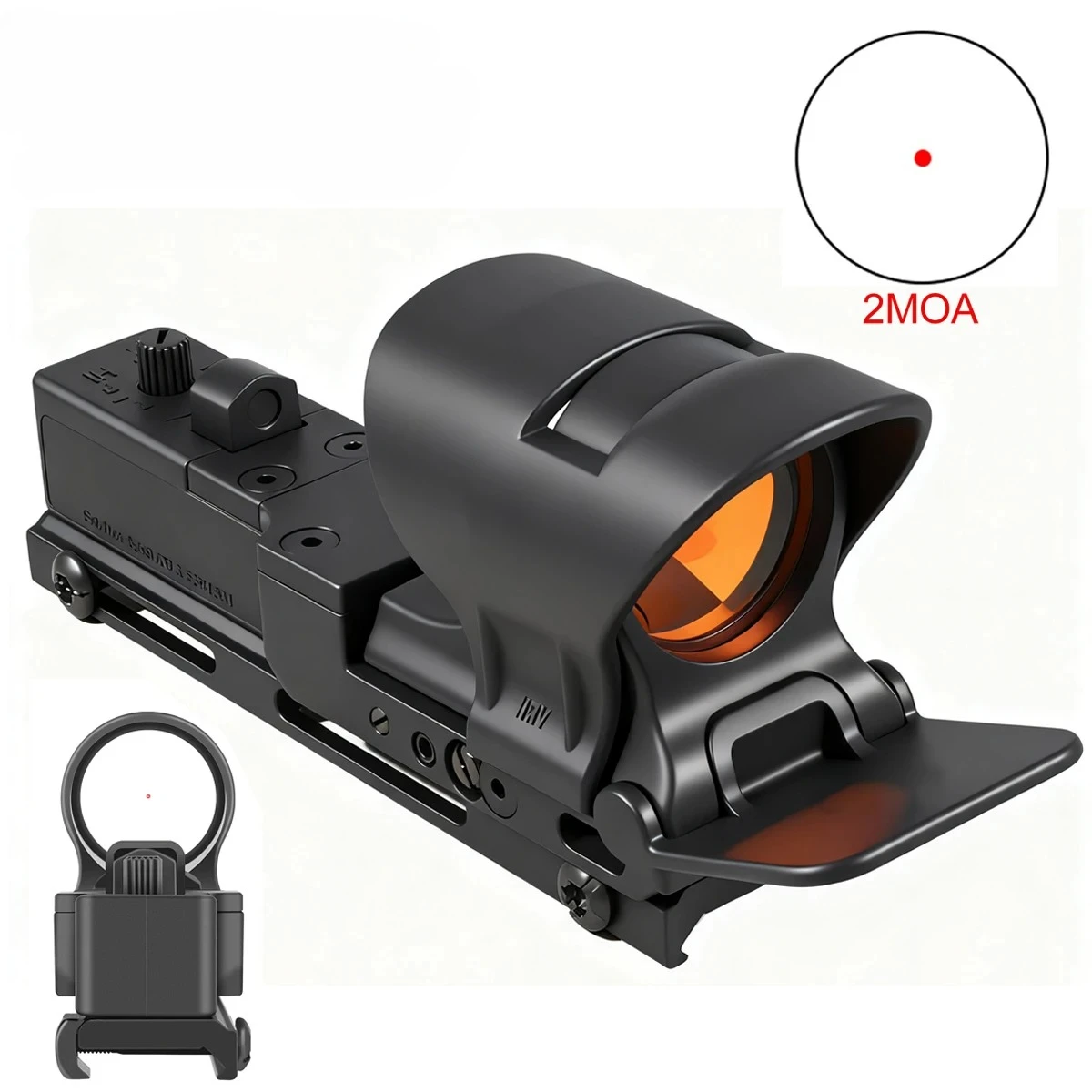 Tactical 2MOA Red Dot Sight Reflex Optics Compact Riflescope Wide Field of View with Protective Cover Fits 20mm Rail Mount
Tactical 2MOA Red Dot Sight Reflex Optics Compact Riflescope Wide Field of View with Protective Cover Fits 20mm Rail Mount