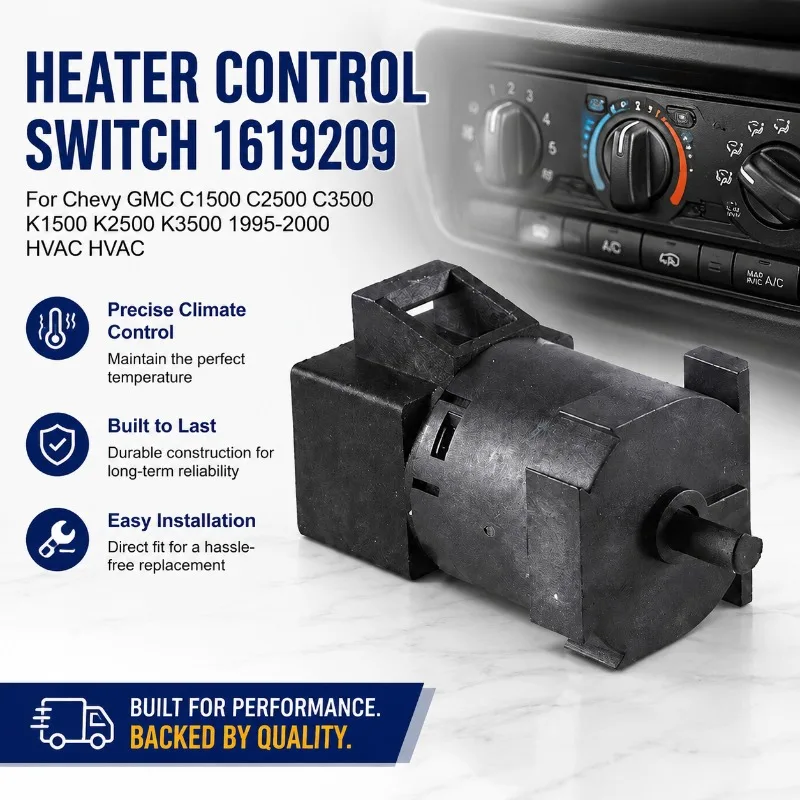HVAC Heater Control Switch Car Modification Climate Adjustment Replacement Part Compatible with Chevrolet C1500 Pickup Truck
HVAC Heater Control Switch Car Modification Climate Adjustment Replacement Part Compatible with Chevrolet C1500 Pickup Truck