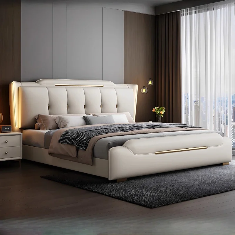 Double Upholstered Bed Modern Bedside Table Bedroom Lounge Bed Sleeping French King Letto Matrimoniale House Accessories
Double Upholstered Bed Modern Bedside Table Bedroom Lounge Bed Sleeping French King Letto Matrimoniale House Accessories
