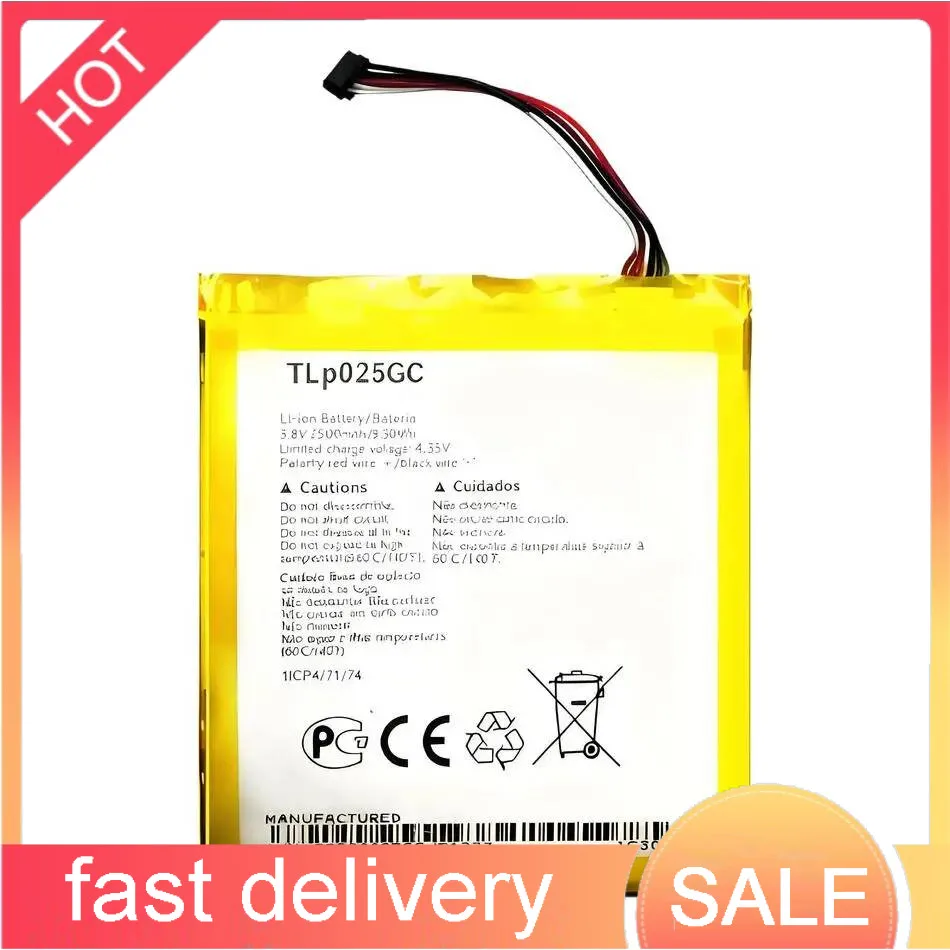 Аккумулятор мобильного телефона 2580 мАч TLP025GC с быстрой зарядкой для Alcatel One Touch Pixi 4 7 3G 9003X 9003A
Аккумулятор мобильного телефона 2580 мАч TLP025GC с быстрой зарядкой для Alcatel One Touch Pixi 4 7 3G 9003X 9003A