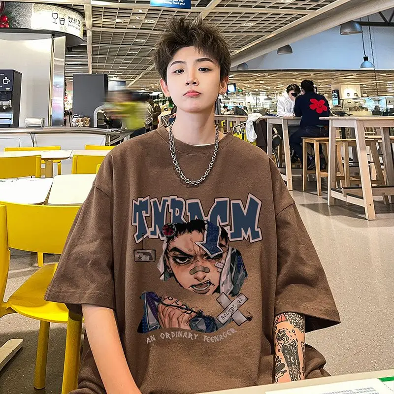 Men Clothing T-shirts Summer Street Style High-end Designed Niche Chic Fashionable Printed Loose Casual Round Collar T-shirt Top
Men Clothing T-shirts Summer Street Style High-end Designed Niche Chic Fashionable Printed Loose Casual Round Collar T-shirt Top